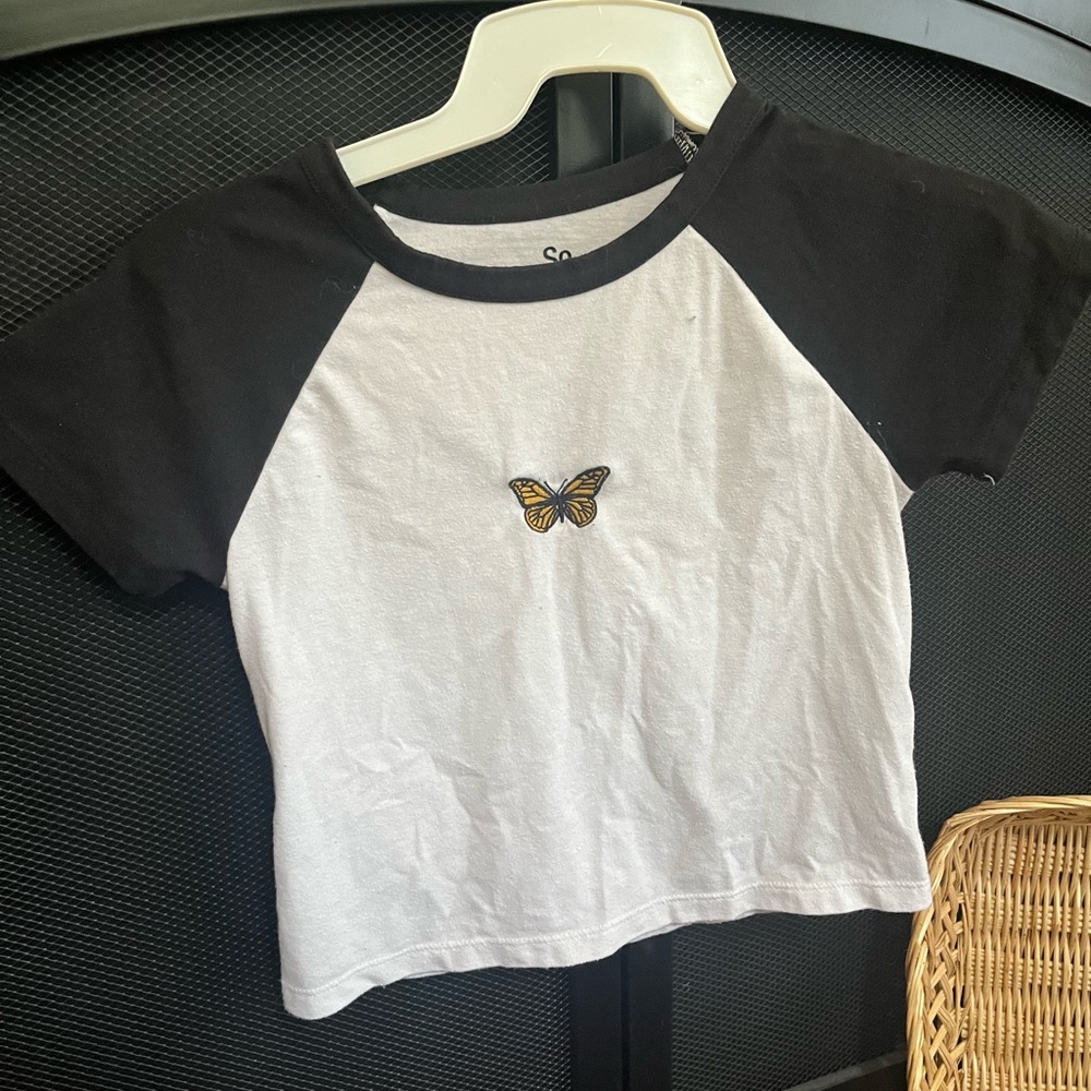 SO Basic Tee with Butterfly Detail